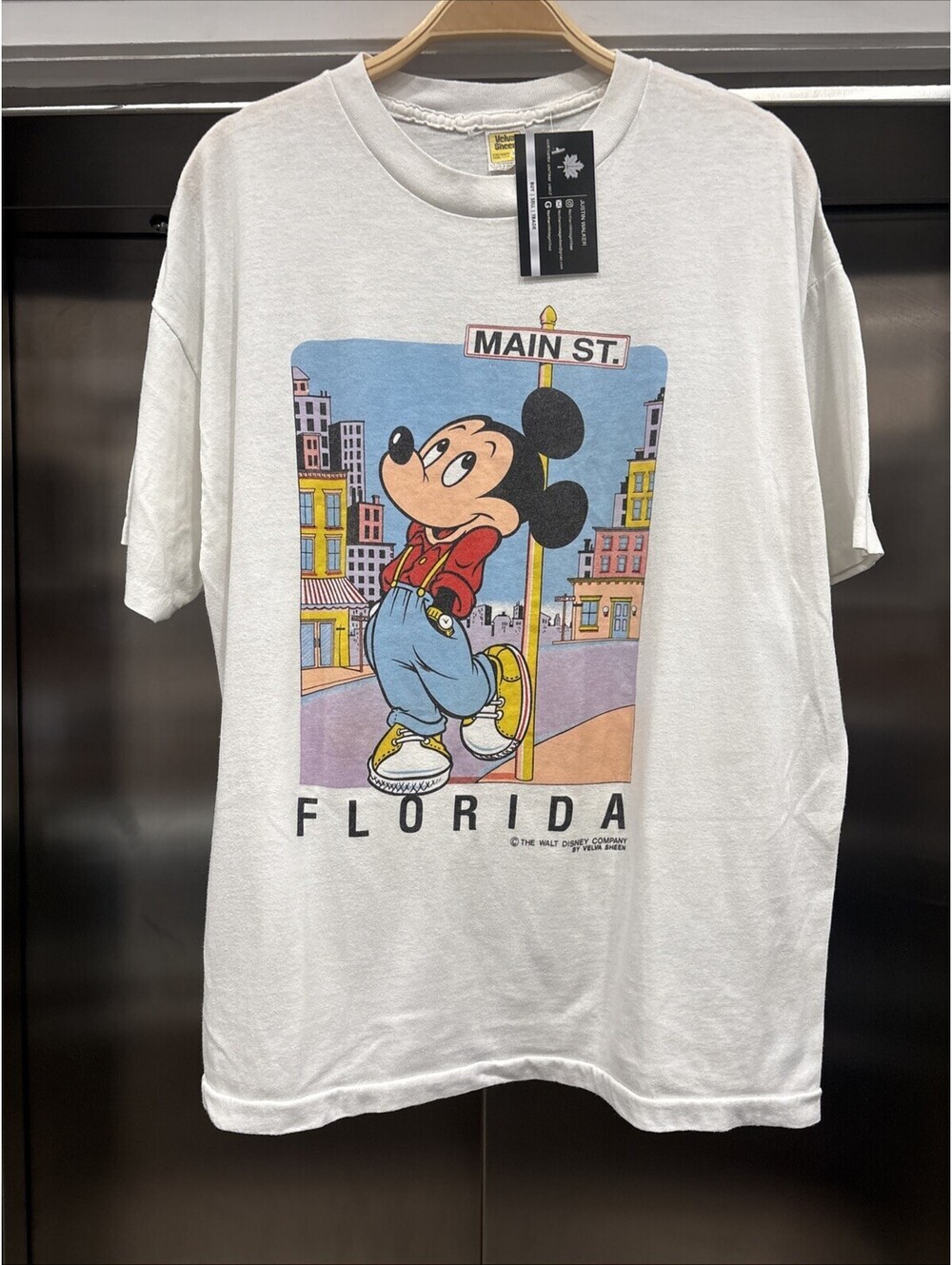 Mickey Mouse Shirt Mens XL  Disney Florida Velva Sheen Vtg